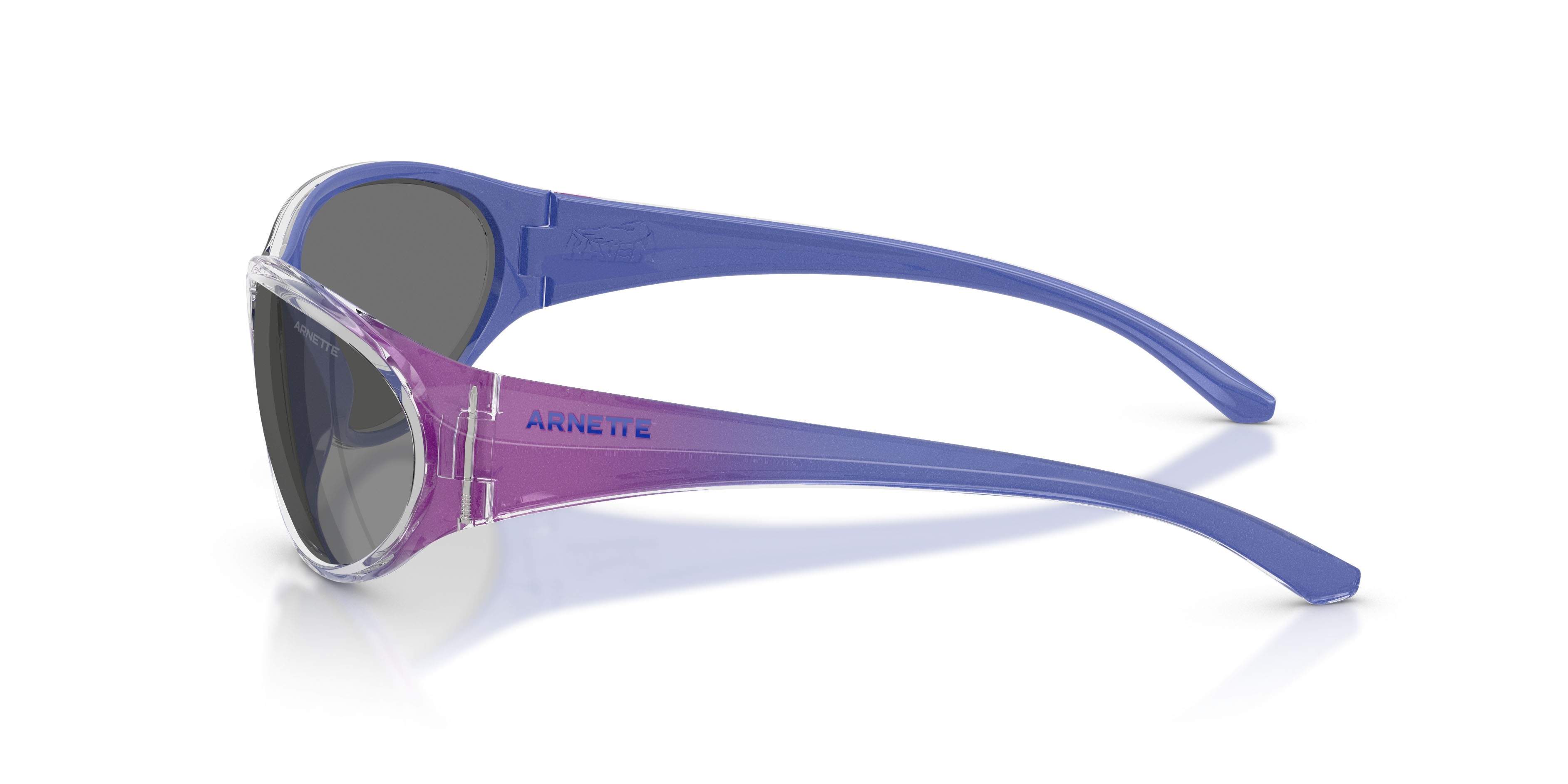 Sonnenbrillen Arnette Raven AN 4368 (30356G) farbe viola flashcoat form oval gläser grigio argento specchiato