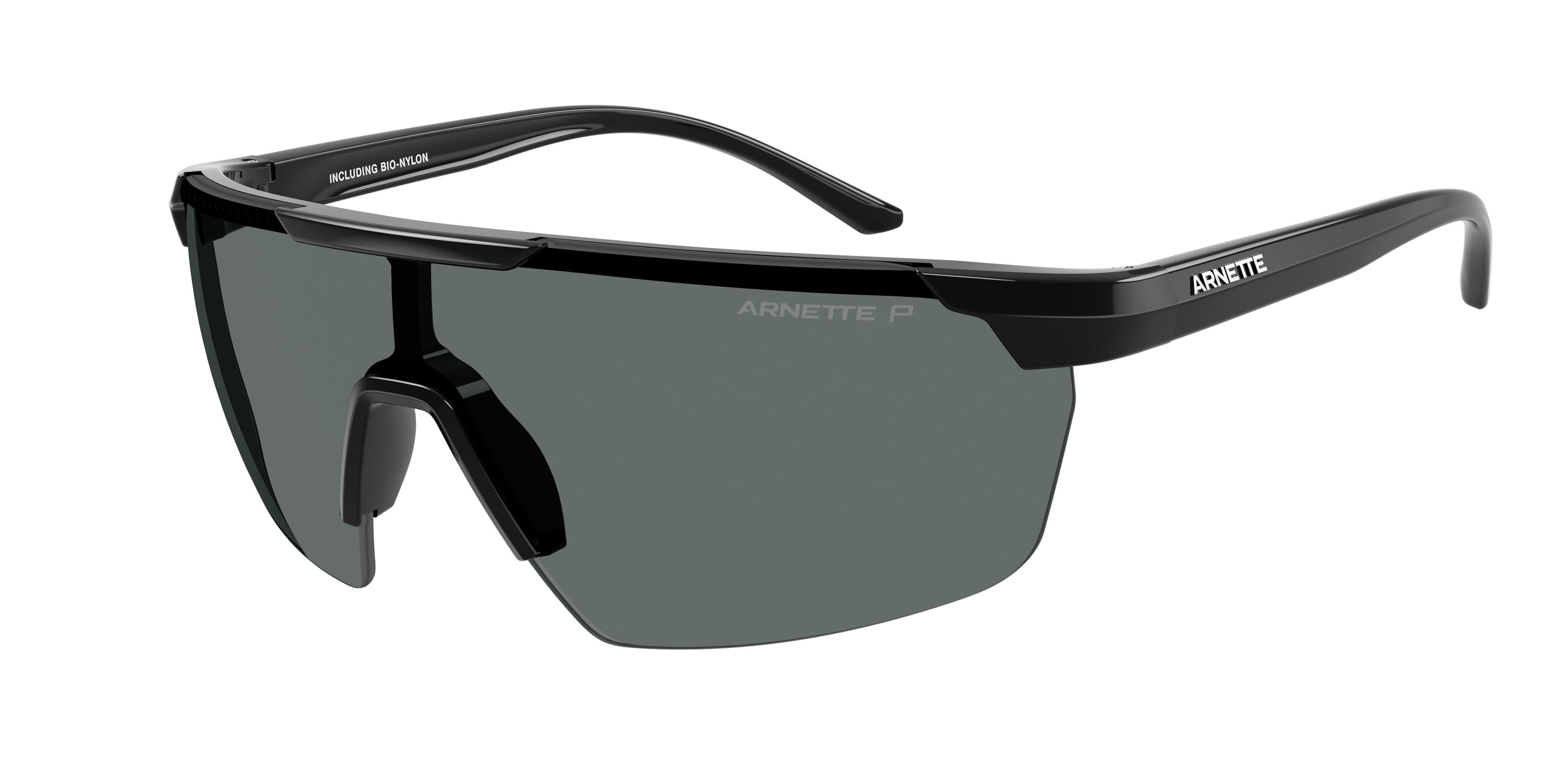 Sunglasses Arnette AN 4369 (290081) color nero shape irregular lenses polar grigio scuro