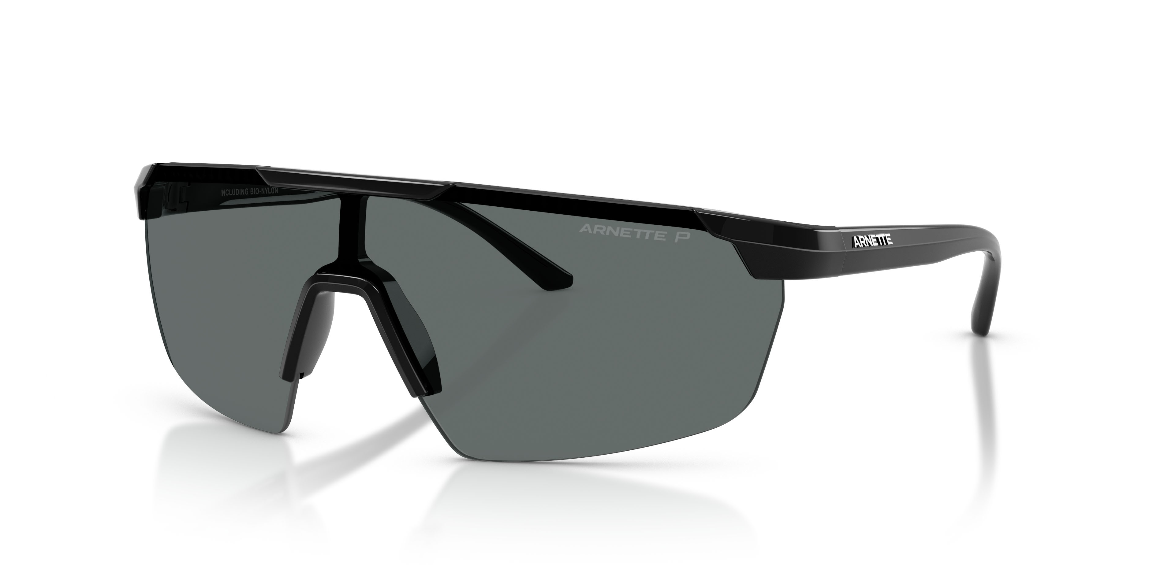 Sunglasses Arnette AN 4369 (290081) color nero shape irregular lenses polar grigio scuro
