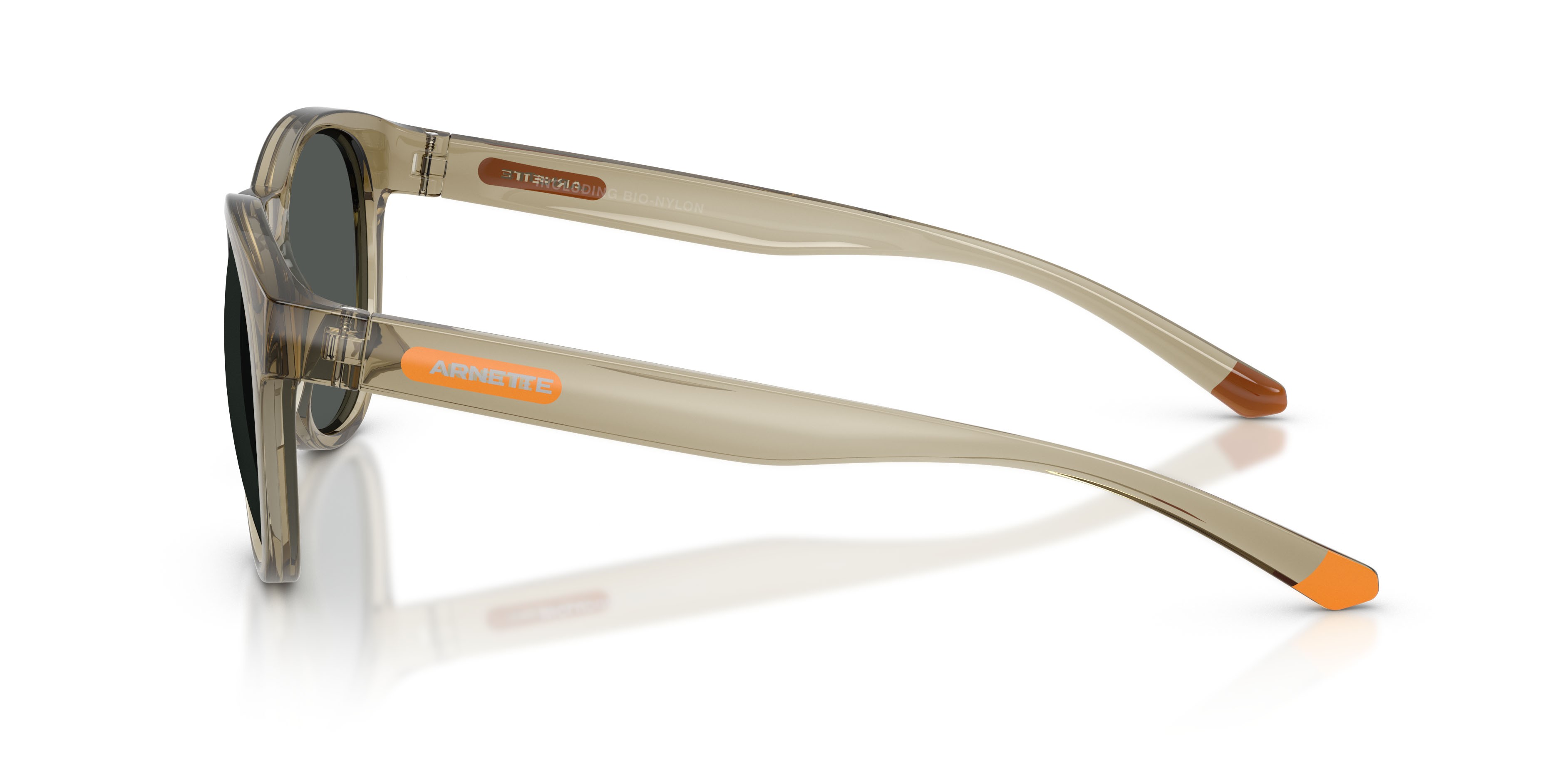 Sonnenbrillen Arnette AN 4371 (303187) farbe verde oliva trasparente form pantos gläser grigio scuro