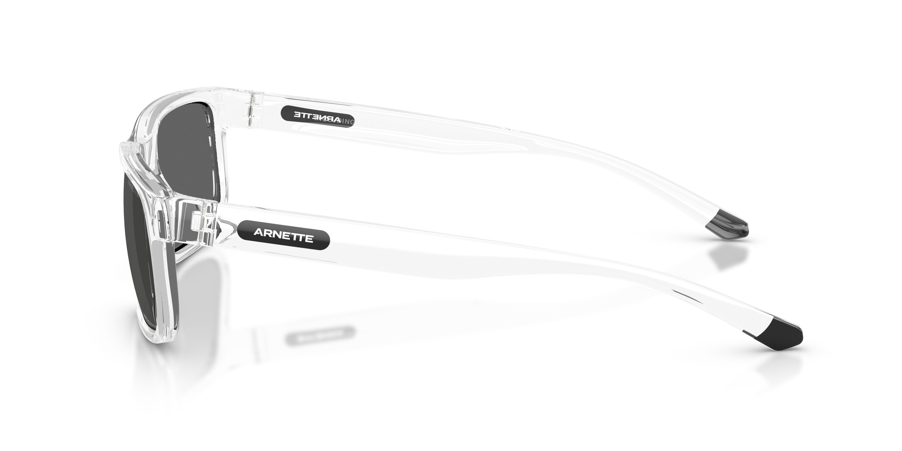 Sonnenbrillen Arnette AN 4372 (27556G) farbe cristallo form rechteckig gläser grigio argento specchiato