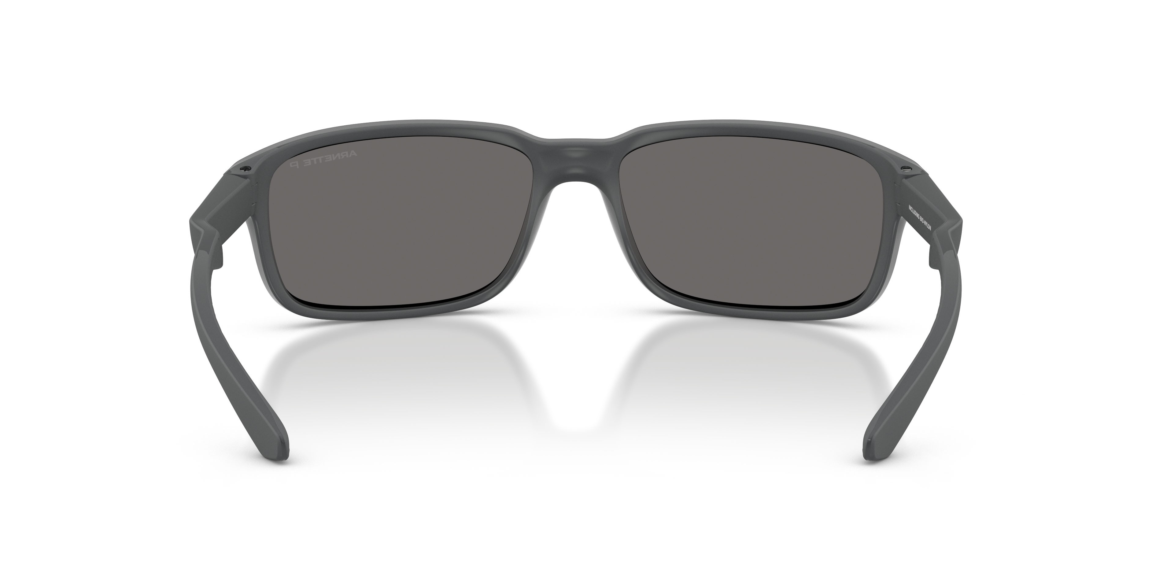 Sunglasses Arnette AN 4373 (2841Z3) color grigio scuro opaco shape rectangle lenses polarized specchiata argento