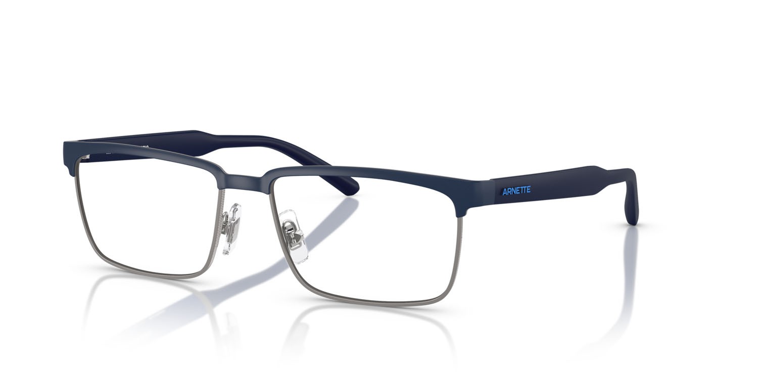 Occhiali da vista Arnette Mokele AN 6131 (773) colore blu scuro opaco forma rettangolare lenti lente demo