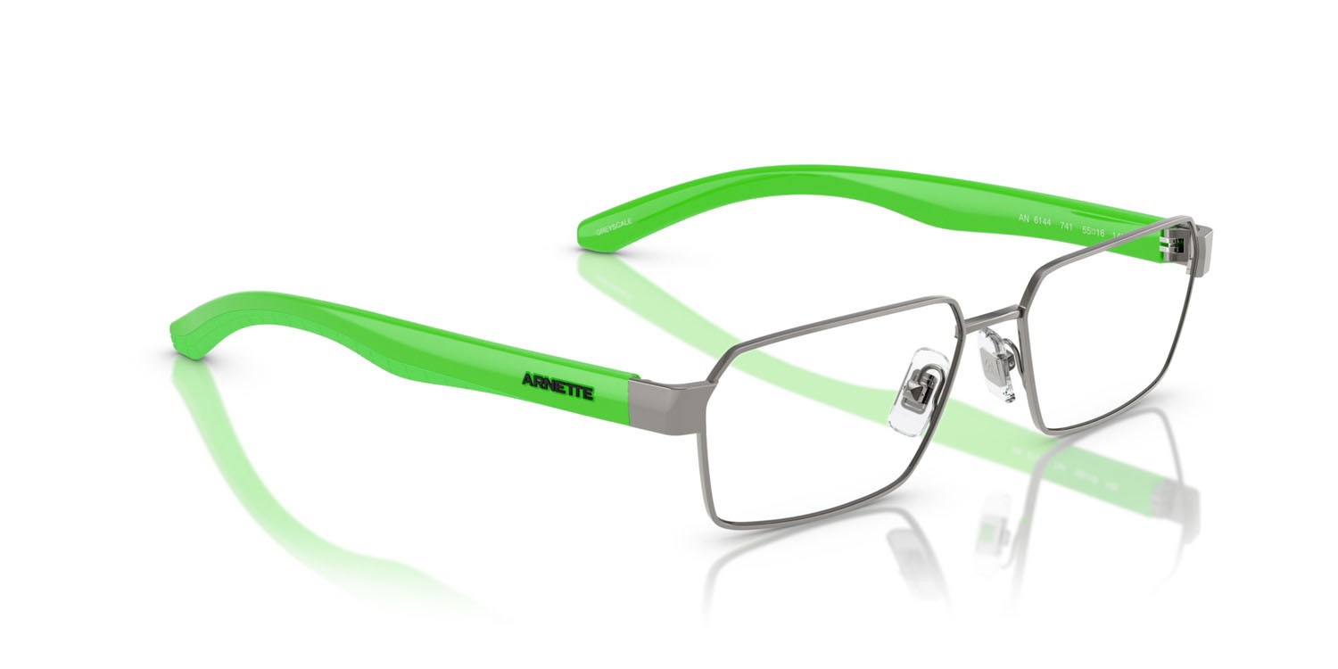 Occhiali da vista Arnette Greyscale AN 6144 (741) colore gunmetal forma rettangolare lenti lente demo