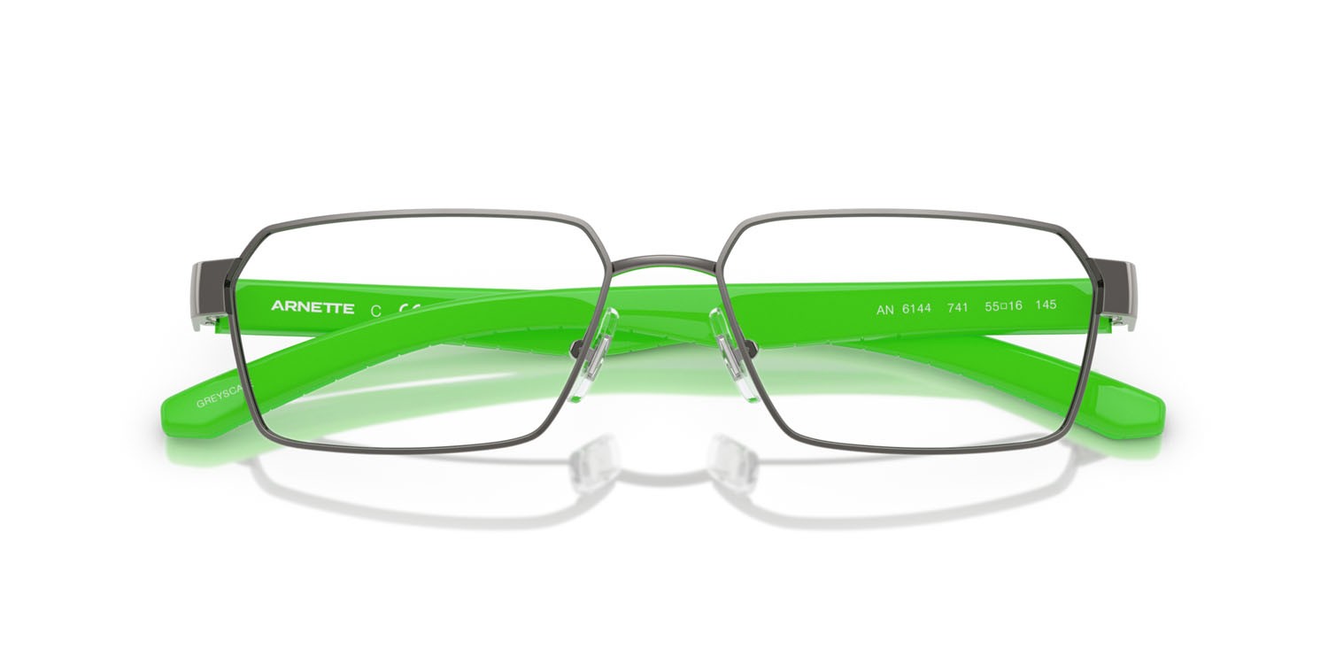 Occhiali da vista Arnette Greyscale AN 6144 (741) colore gunmetal forma rettangolare lenti lente demo