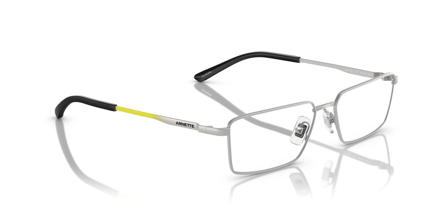 Brillen Arnette Quadra AN 6145 (770) farbe argento opaco form rechteckig gläser lente demo