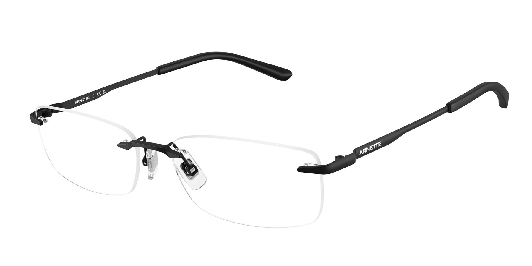 Brillen Arnette Cornercut AN 6150 (737) farbe nero opaco form quadratisch gläser lente demo