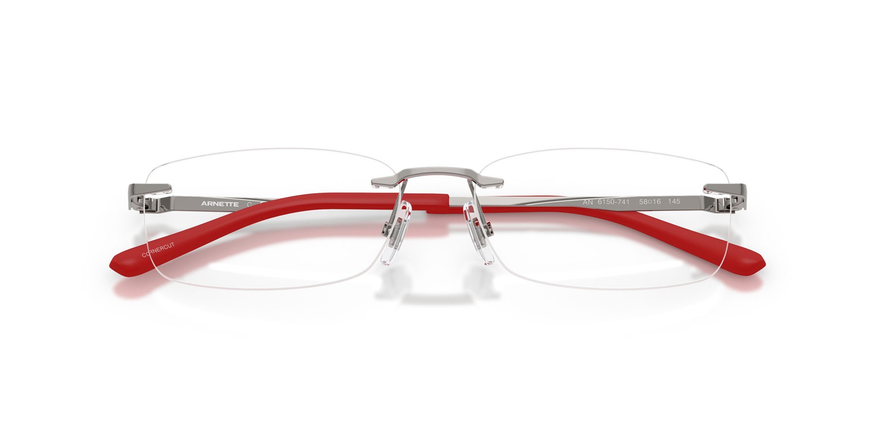 Occhiali da vista Arnette Cornercut AN 6150 (741) colore gunmetal lucido forma quadrato lenti lente demo