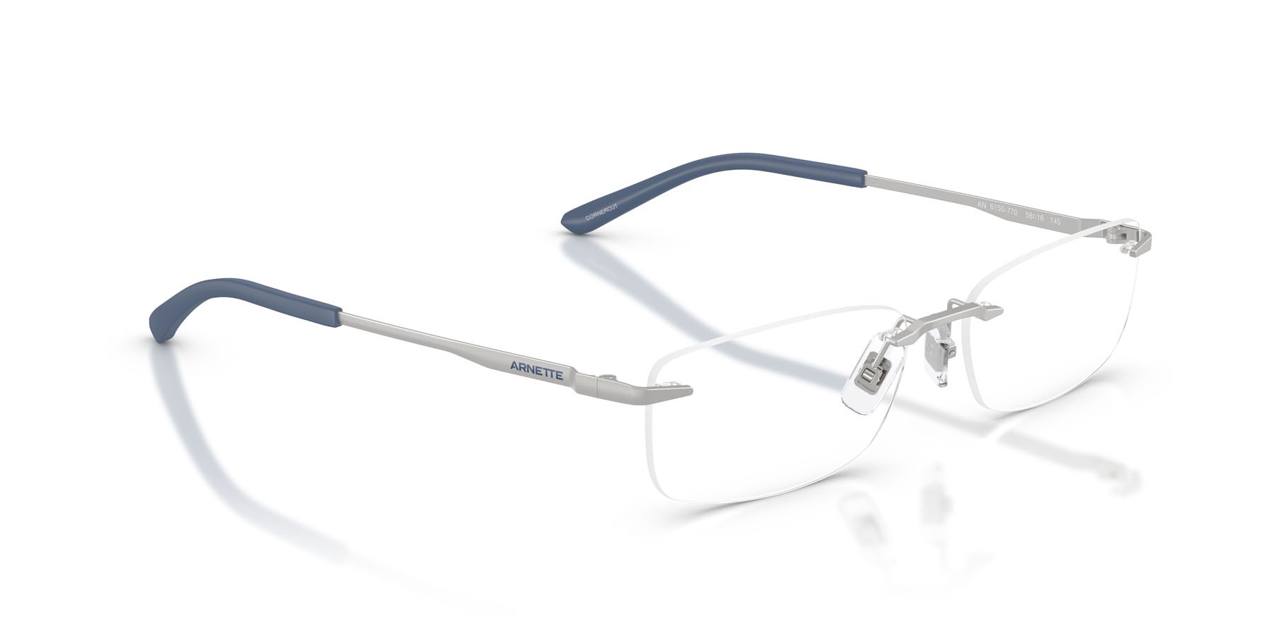 Brillen Arnette Cornercut AN 6150 (770) farbe argento opaco form quadratisch gläser lente demo