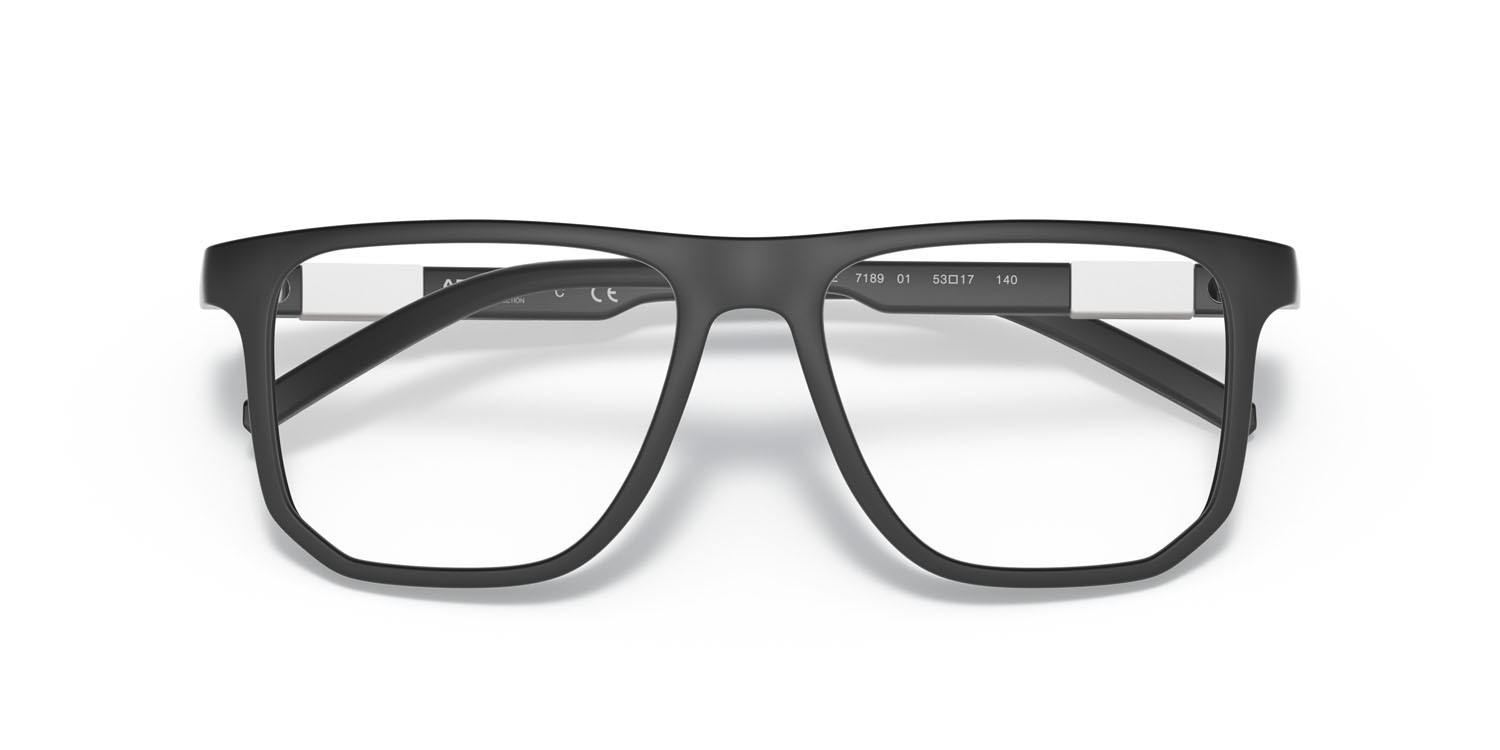 Brillen Arnette Spike AN 7189 (01) farbe nero opaco form rechteckig gläser trasparente
