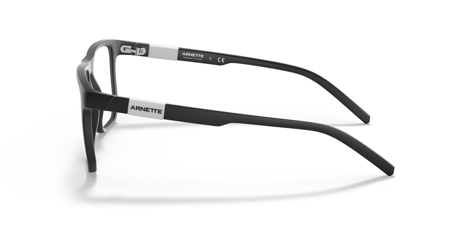 Brillen Arnette Spike AN 7189 (01) farbe nero opaco form rechteckig gläser trasparente