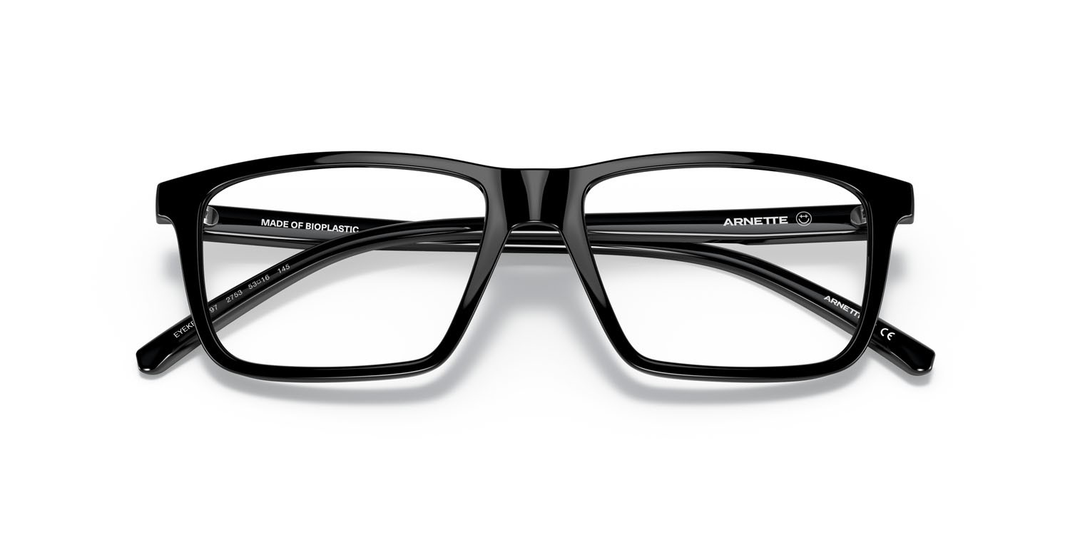 Brillen Arnette Eyeke AN 7197 (2753) farbe nero form rechteckig gläser trasparente