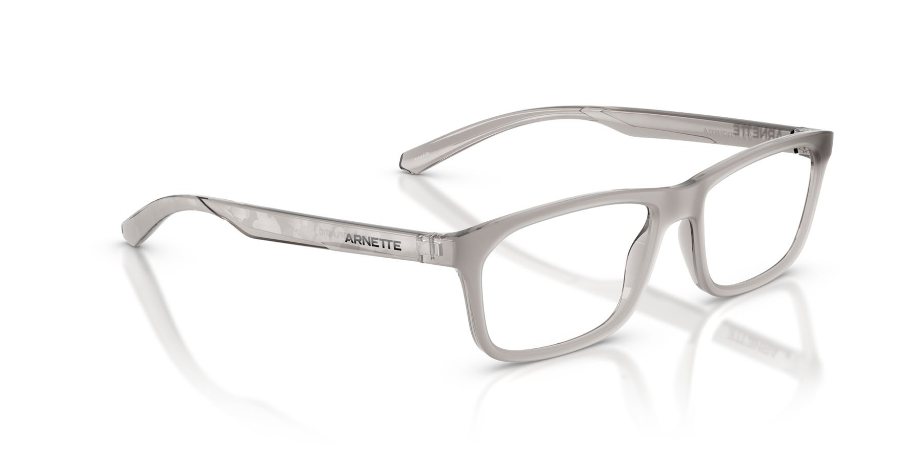 Occhiali da vista Arnette Kamaya AN 7252 (2665) colore grigio chiaro trasparente forma quadrato lenti lente demo