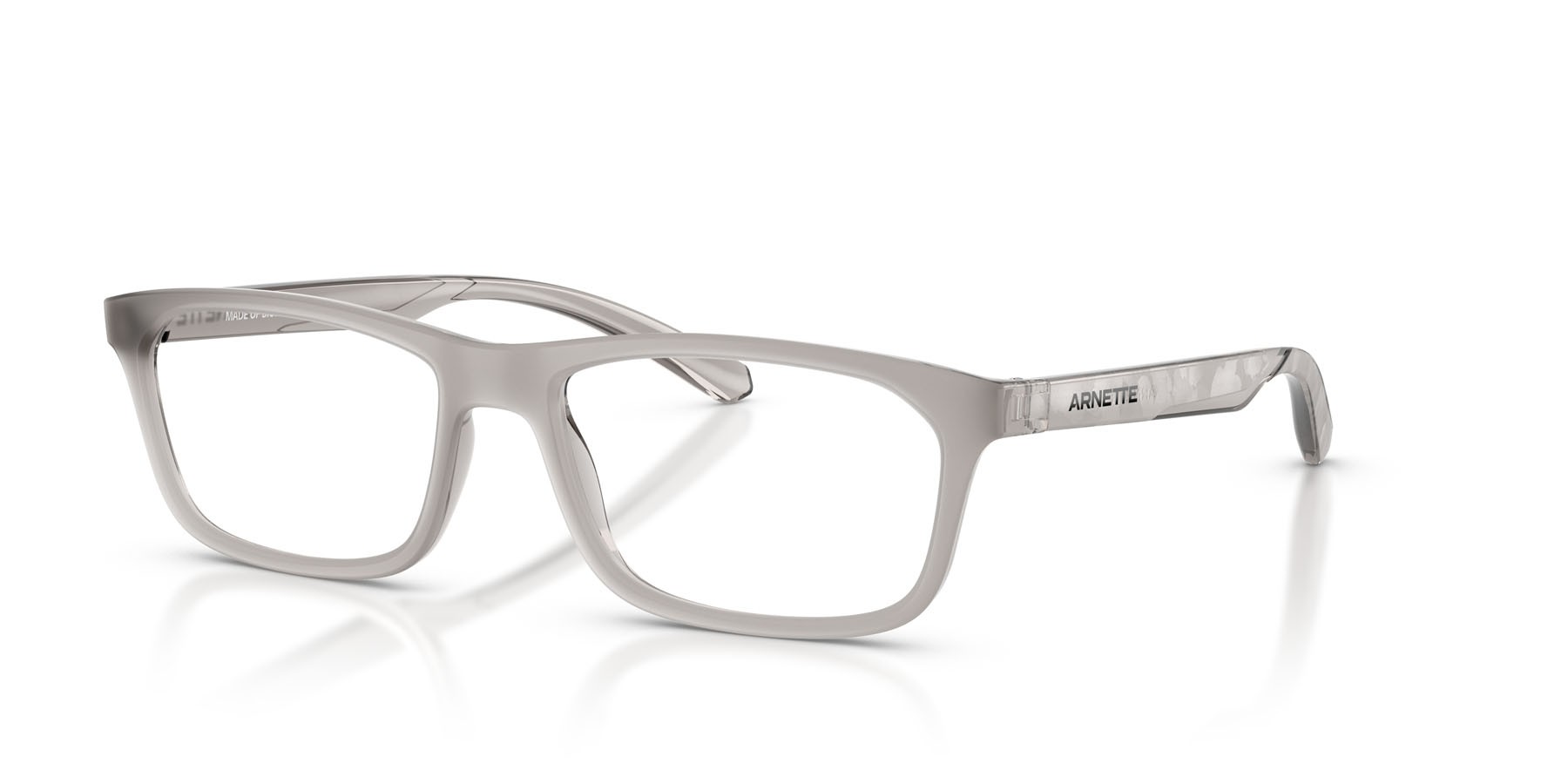 Occhiali da vista Arnette Kamaya AN 7252 (2665) colore grigio chiaro trasparente forma quadrato lenti lente demo