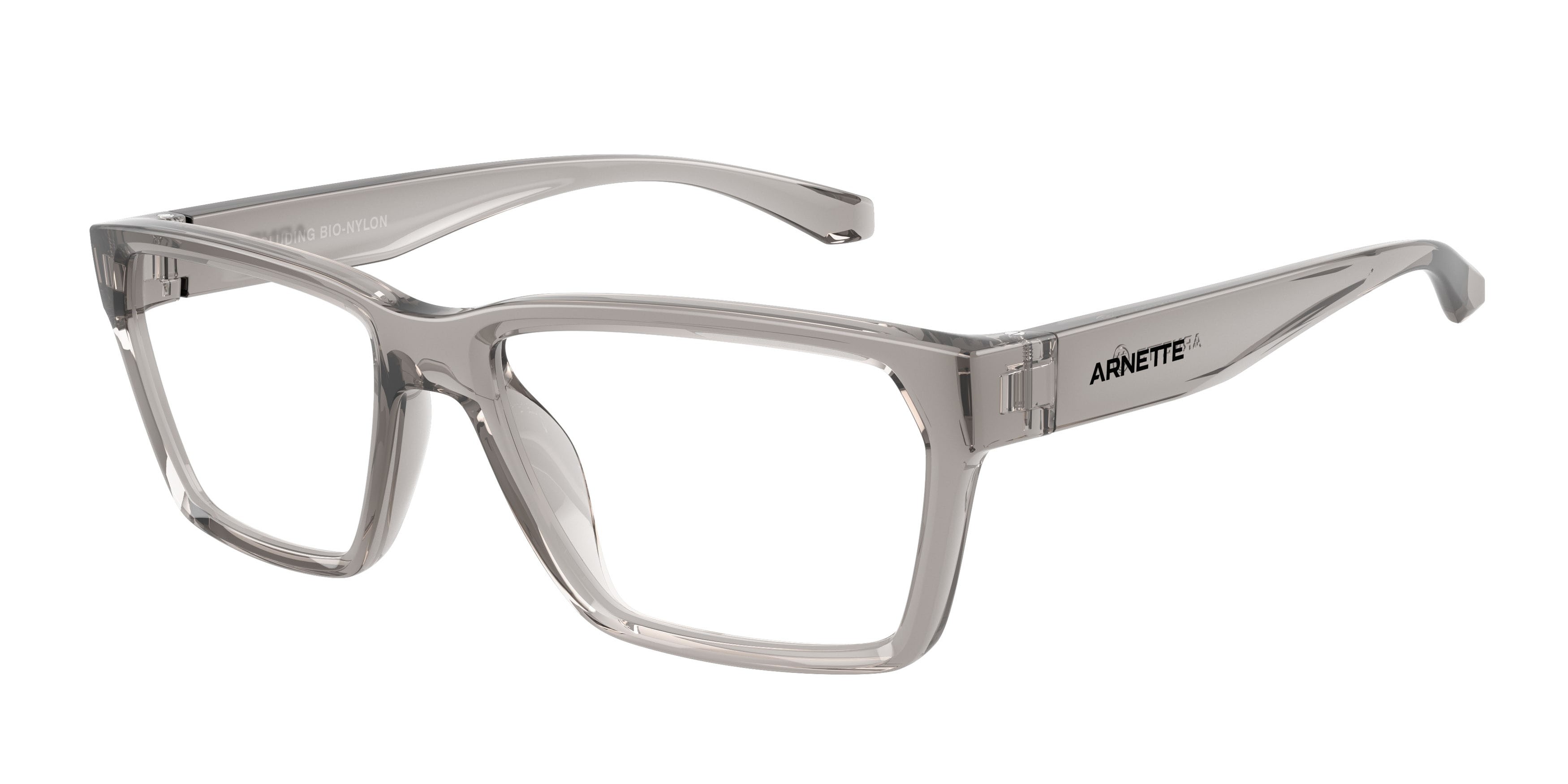 Occhiali da vista Arnette Pinz AN 7257U (2665) colore grigio trasparente forma rettangolare lenti lente demo