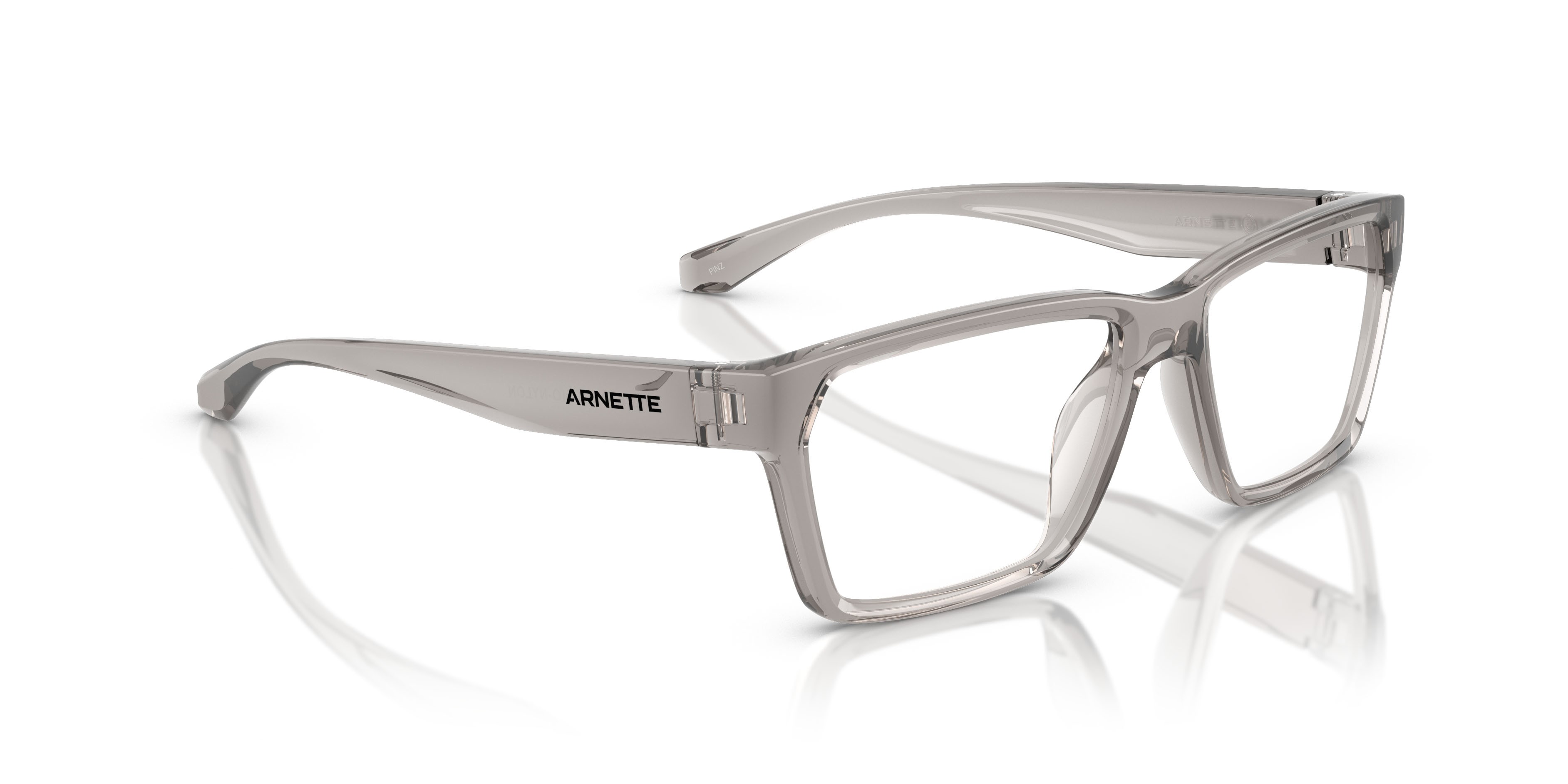 Occhiali da vista Arnette Pinz AN 7257U (2665) colore grigio trasparente forma rettangolare lenti lente demo