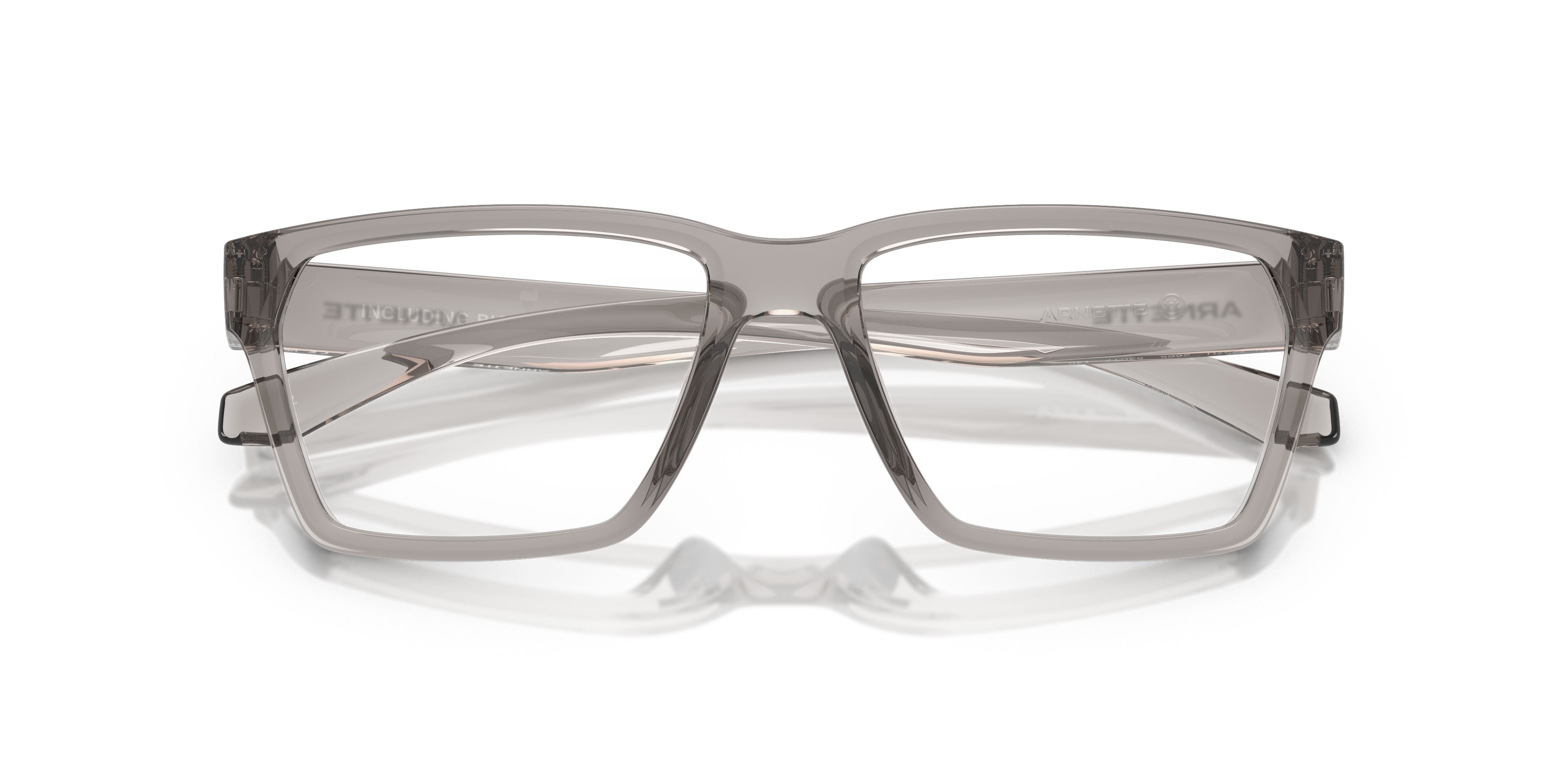 Occhiali da vista Arnette Pinz AN 7257U (2665) colore grigio trasparente forma rettangolare lenti lente demo