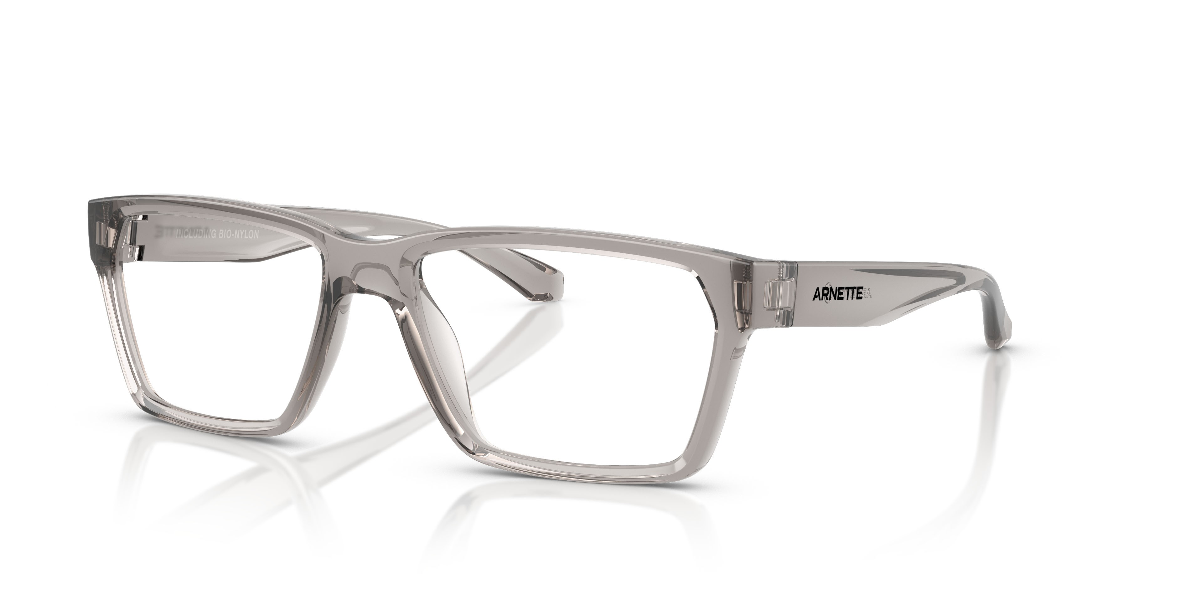 Occhiali da vista Arnette Pinz AN 7257U (2665) colore grigio trasparente forma rettangolare lenti lente demo