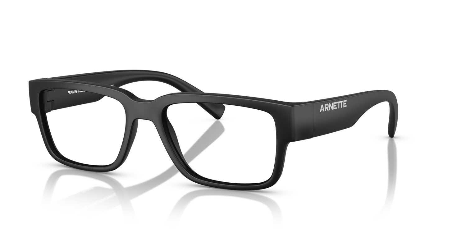 Occhiali da vista Arnette Woah AN 7261 (2900) colore nero opaco forma rettangolare lenti lente demo