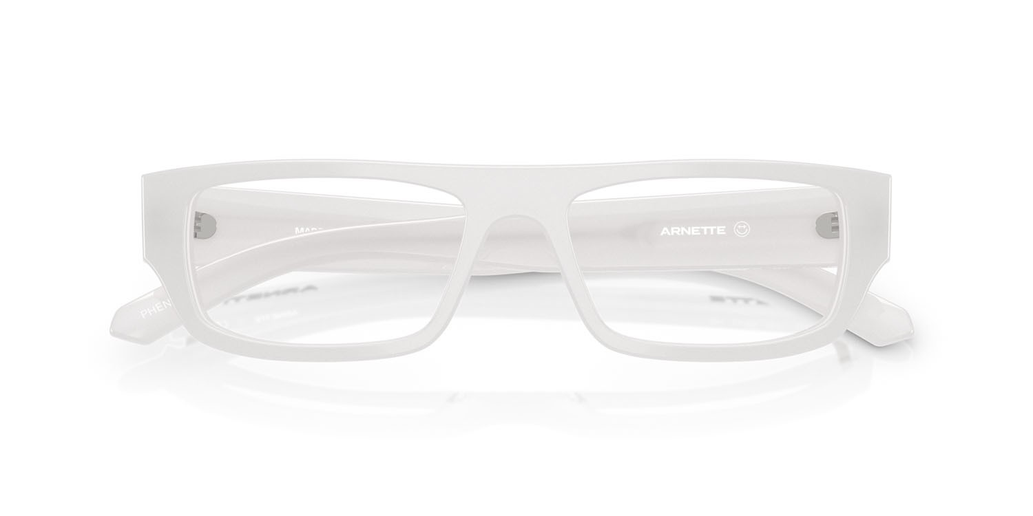 Eyeglasses Arnette Pheno AN 7273 (1249) color grigio ghiaccio opalino shape rectangle lenses demo riciclato
