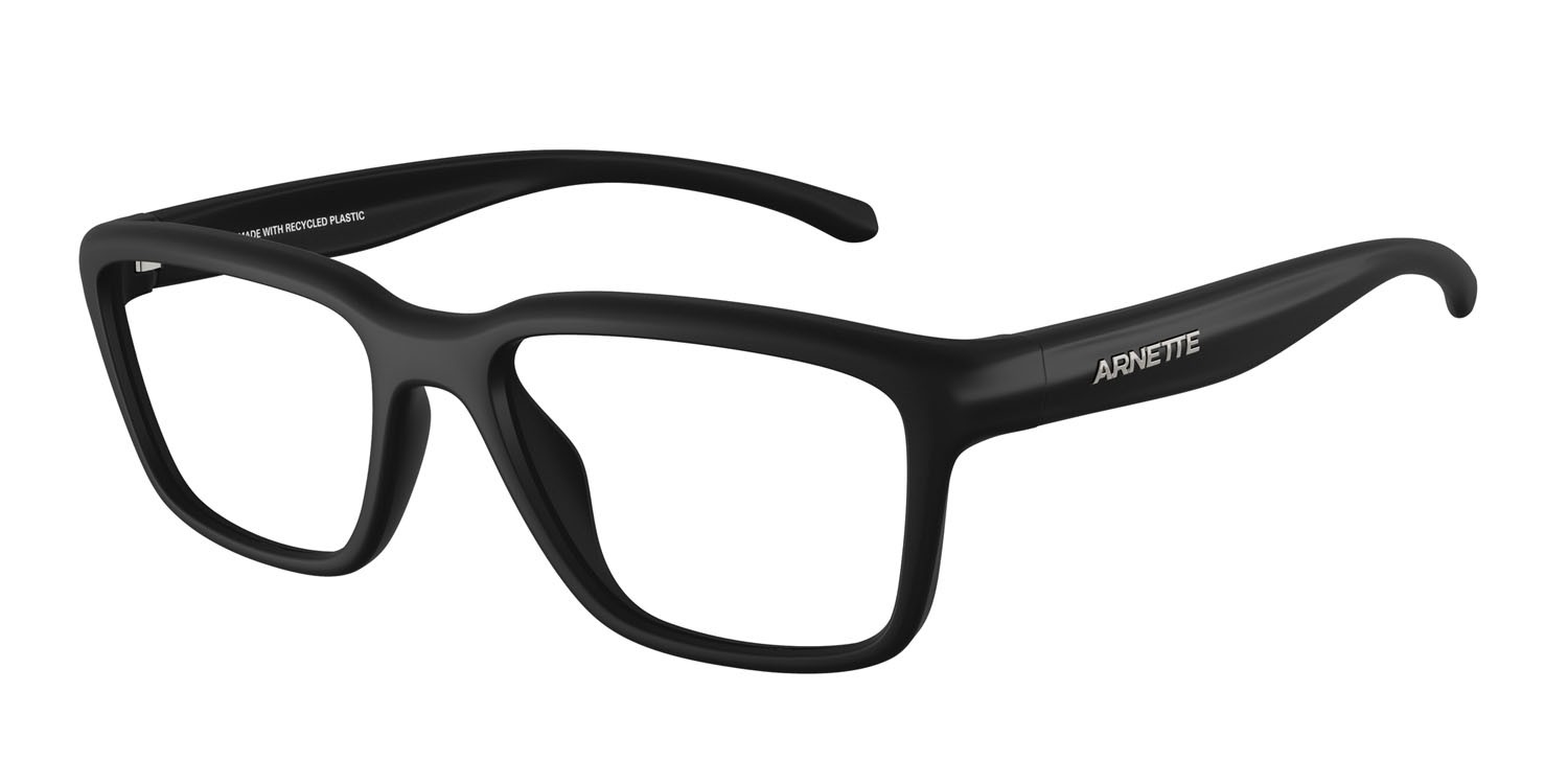Occhiali da vista Arnette Milled AN 7274U (2900) colore gomma nera forma quadrato lenti demo riciclato