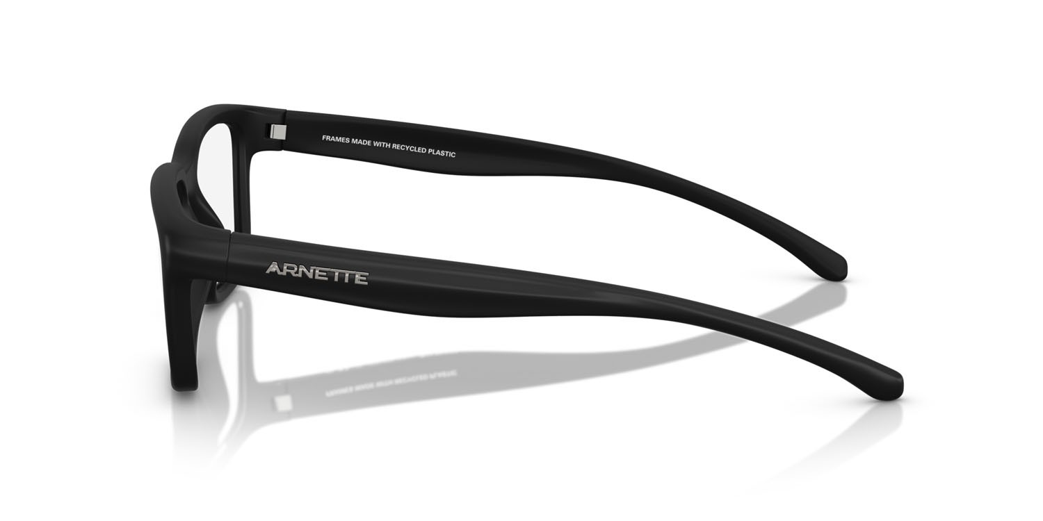 Occhiali da vista Arnette Milled AN 7274U (2900) colore gomma nera forma quadrato lenti demo riciclato