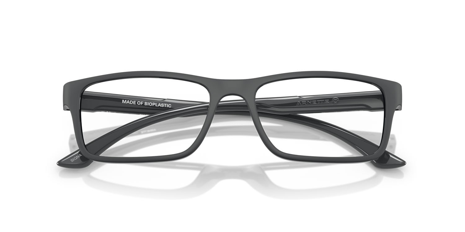 Occhiali da vista Arnette Signa AN 7275U (2841) colore dark grey matte/shiny forma rettangolare lenti demo riciclato