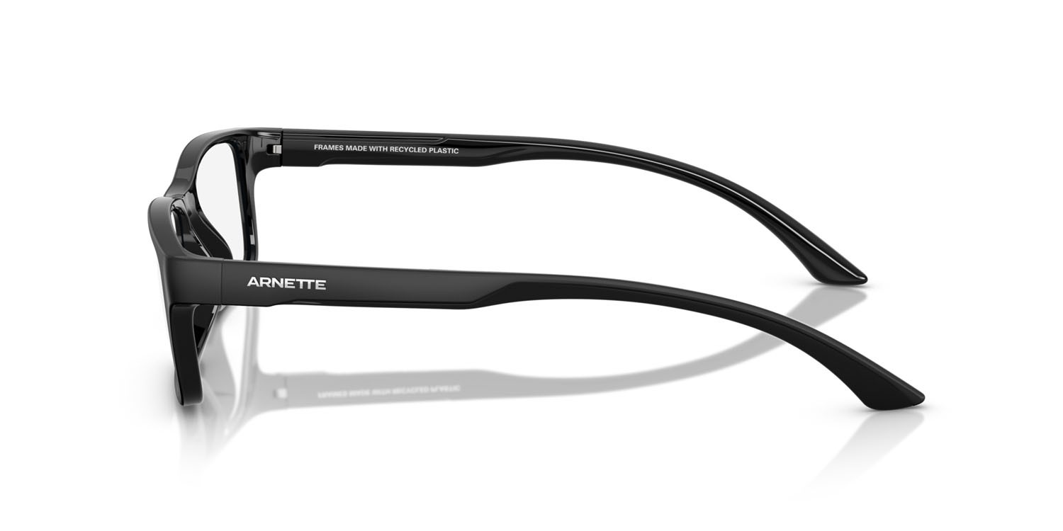 Occhiali da vista Arnette Signa AN 7275U (2900) colore black matte/shiny forma rettangolare lenti demo riciclato