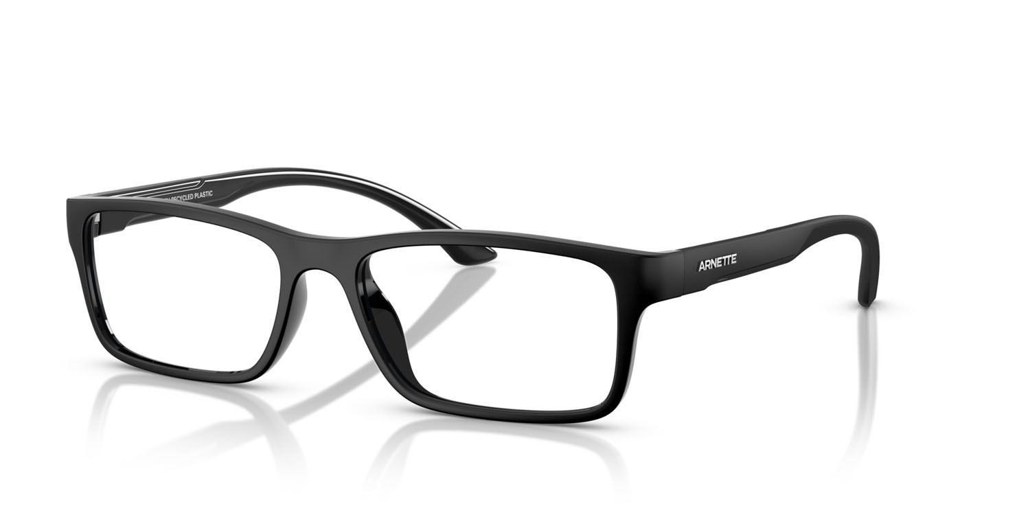 Occhiali da vista Arnette Signa AN 7275U (2900) colore black matte/shiny forma rettangolare lenti demo riciclato