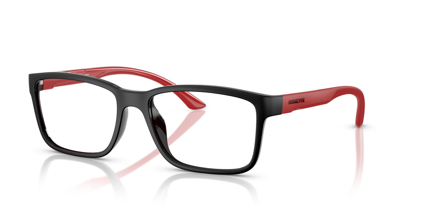 Occhiali da vista Arnette Derail AN 7276U (2758) colore black matte/shiny forma quadrato lenti demo riciclato