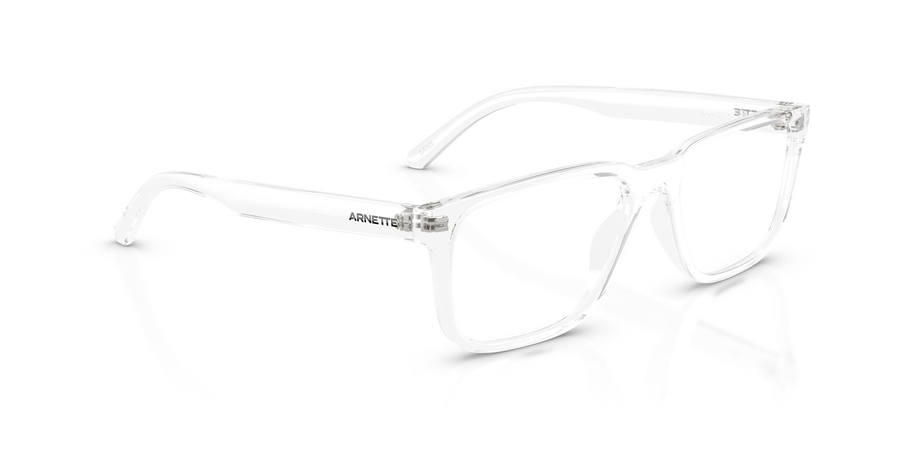Occhiali da vista Arnette Sans AN 7277U (2755) colore cristallo forma rettangolare lenti lente demo
