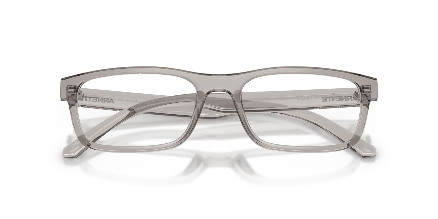 Occhiali da vista Arnette Crosswalk AN 7279U (2665) colore grigio chiaro trasparente forma quadrato lenti lente demo