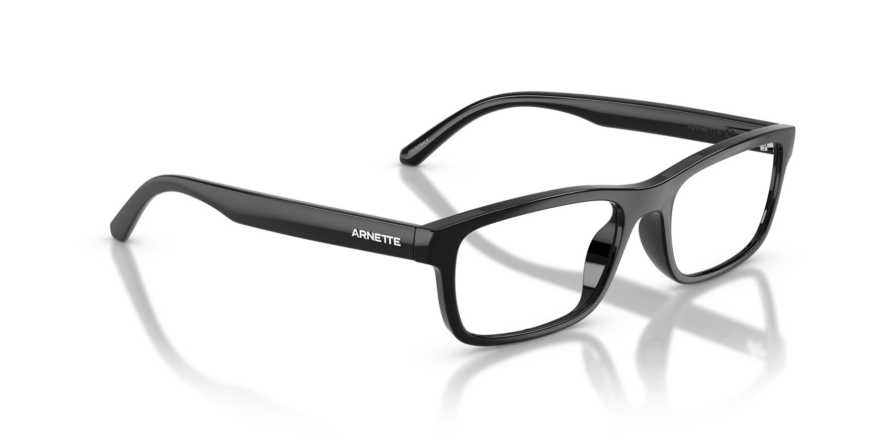 Occhiali da vista Arnette Crosswalk AN 7279U (2900) colore nero riciclato forma quadrato lenti lente demo