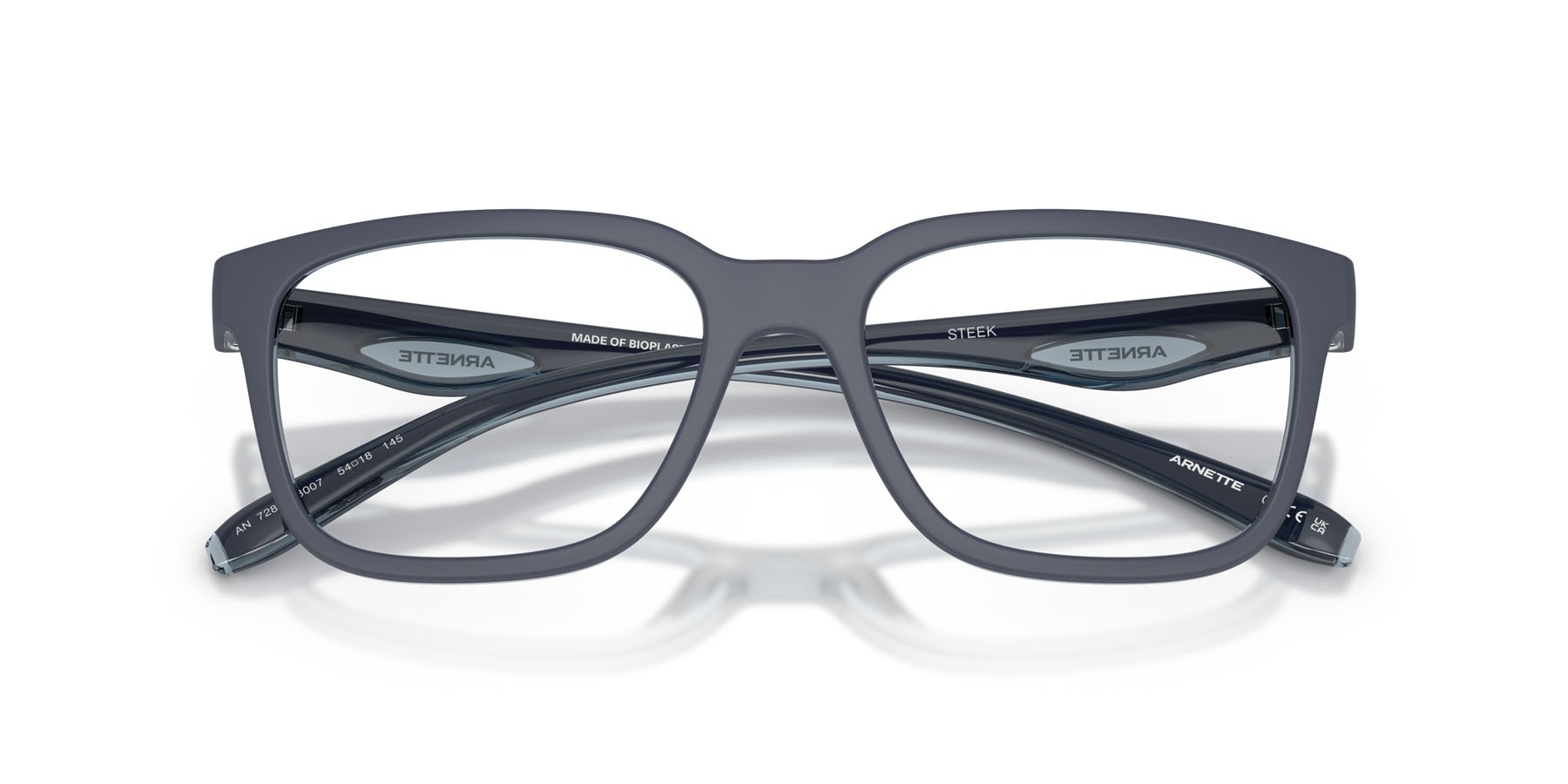 Occhiali da vista Arnette Steek AN 7284 (3007) colore navy/transparent blue forma quadrato lenti lente demo