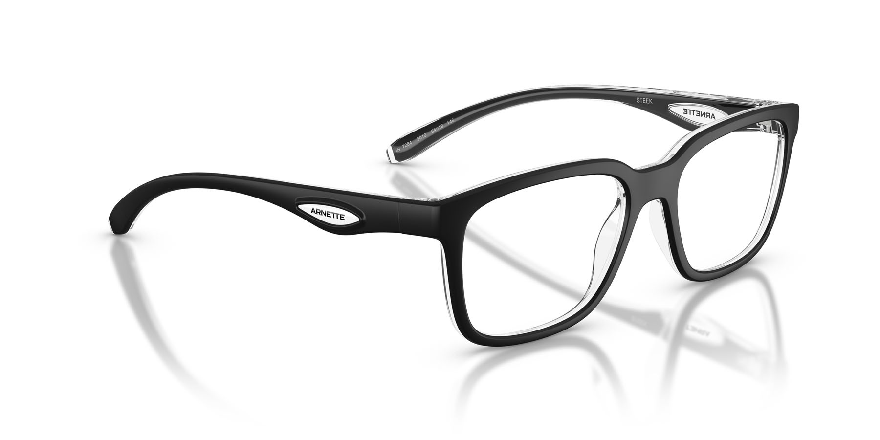 Brillen Arnette Steek AN 7284 (3010) farbe nero/cristallo form quadratisch gläser lente demo