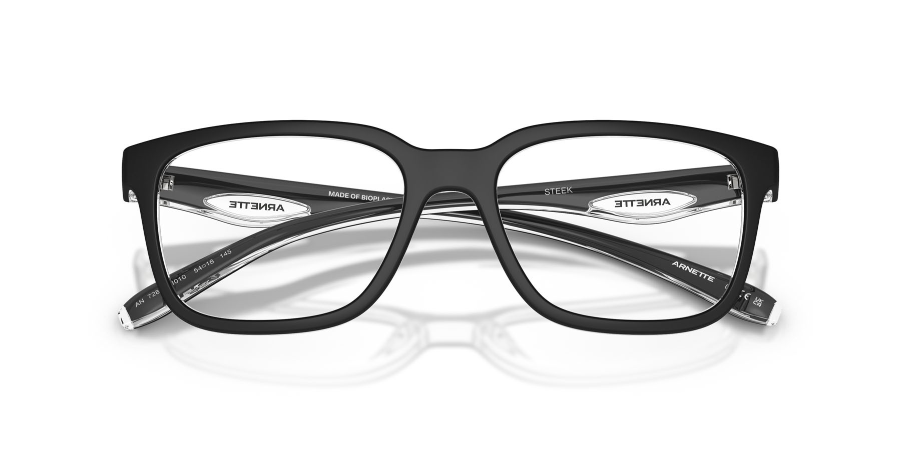 Brillen Arnette Steek AN 7284 (3010) farbe nero/cristallo form quadratisch gläser lente demo