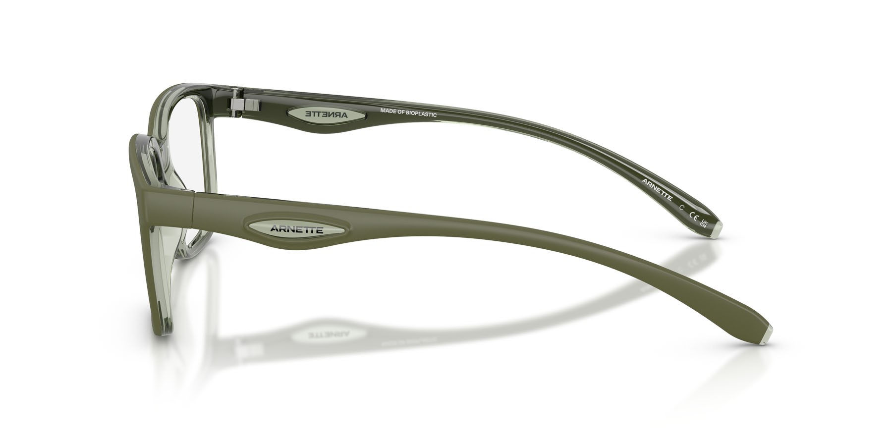 Brillen Arnette Steek AN 7284 (3011) farbe verde militare/trasparente form quadratisch gläser lente demo