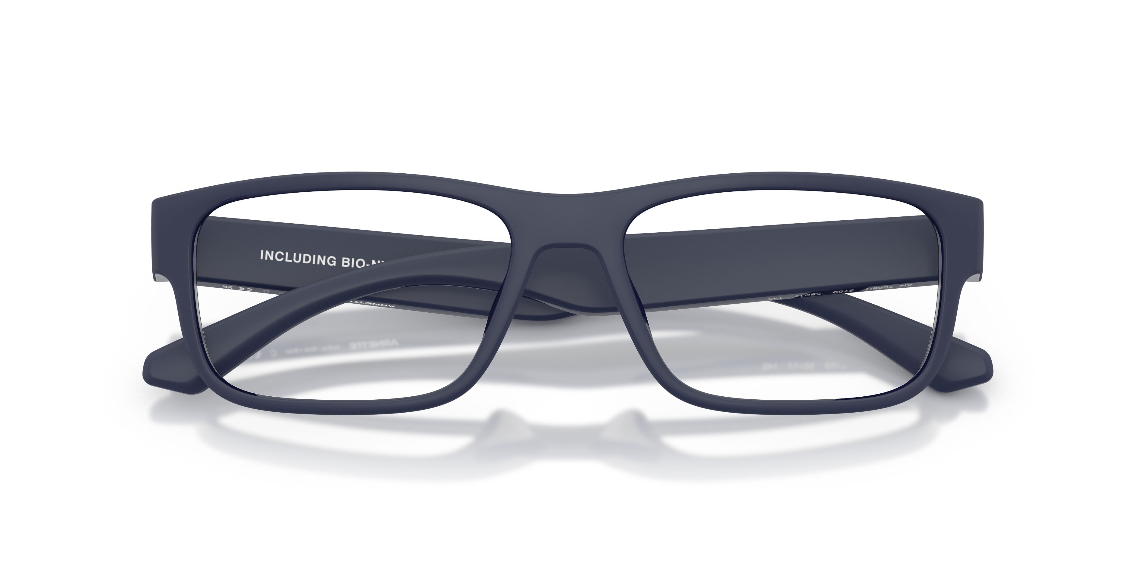 Brillen Arnette AN 7286U (2759) farbe blu scuro opaco form rechteckig gläser lente demo