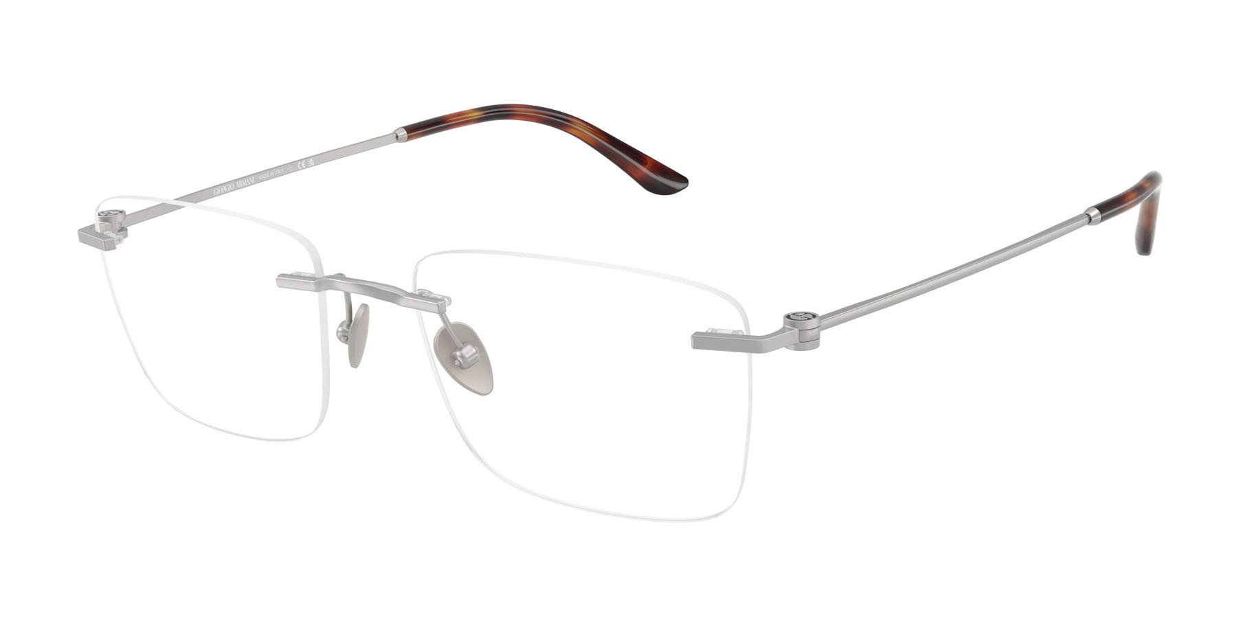 Eyeglasses Giorgio Armani AR 5124 (3045) color argento shape rectangle lenses lente demo