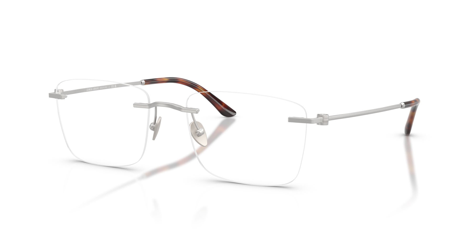 Eyeglasses Giorgio Armani AR 5124 (3045) color argento shape rectangle lenses lente demo