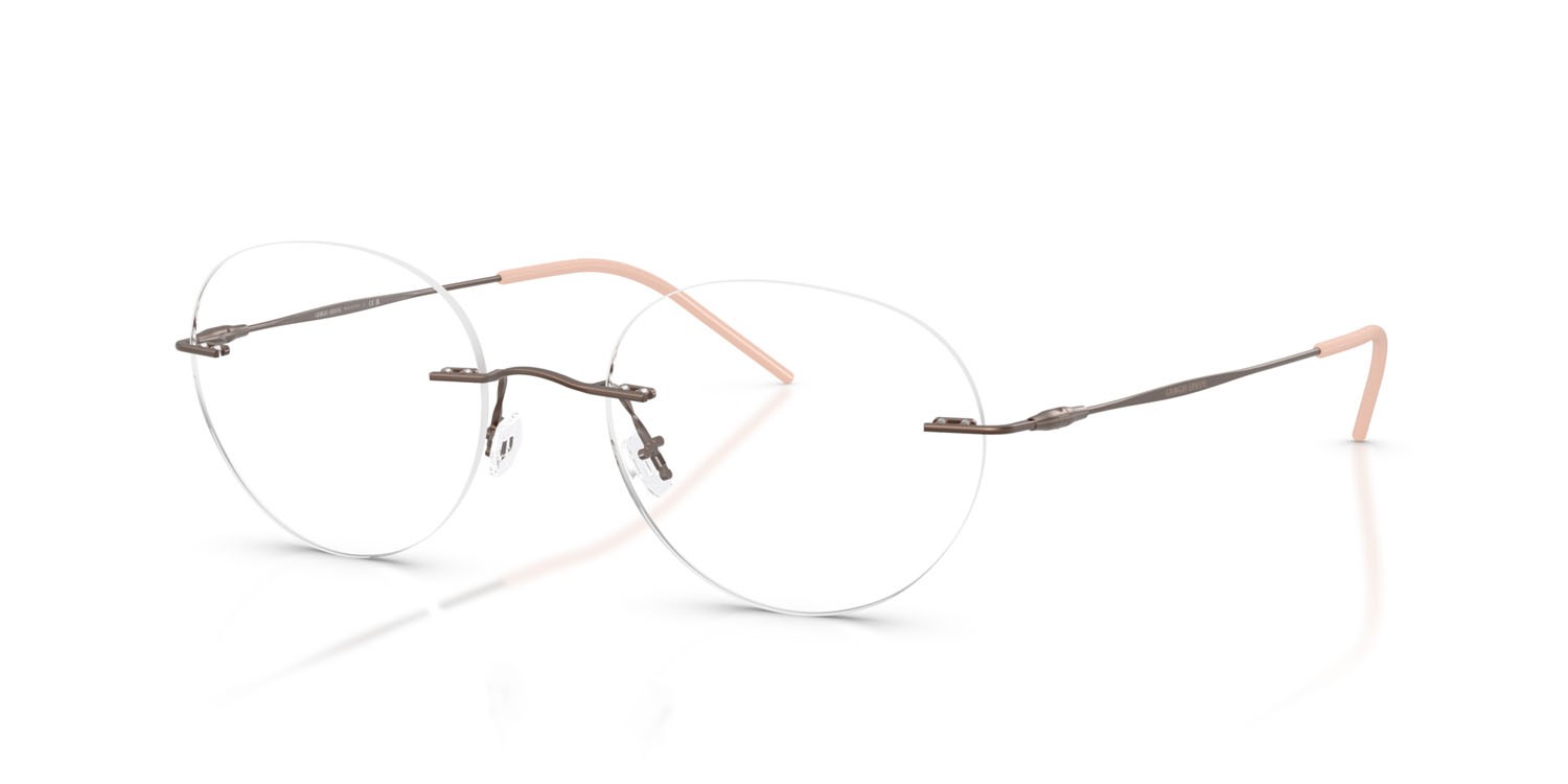 Occhiali da vista Giorgio Armani AR 5147 (3006) colore bronzo opaco forma pantos lenti lente demo