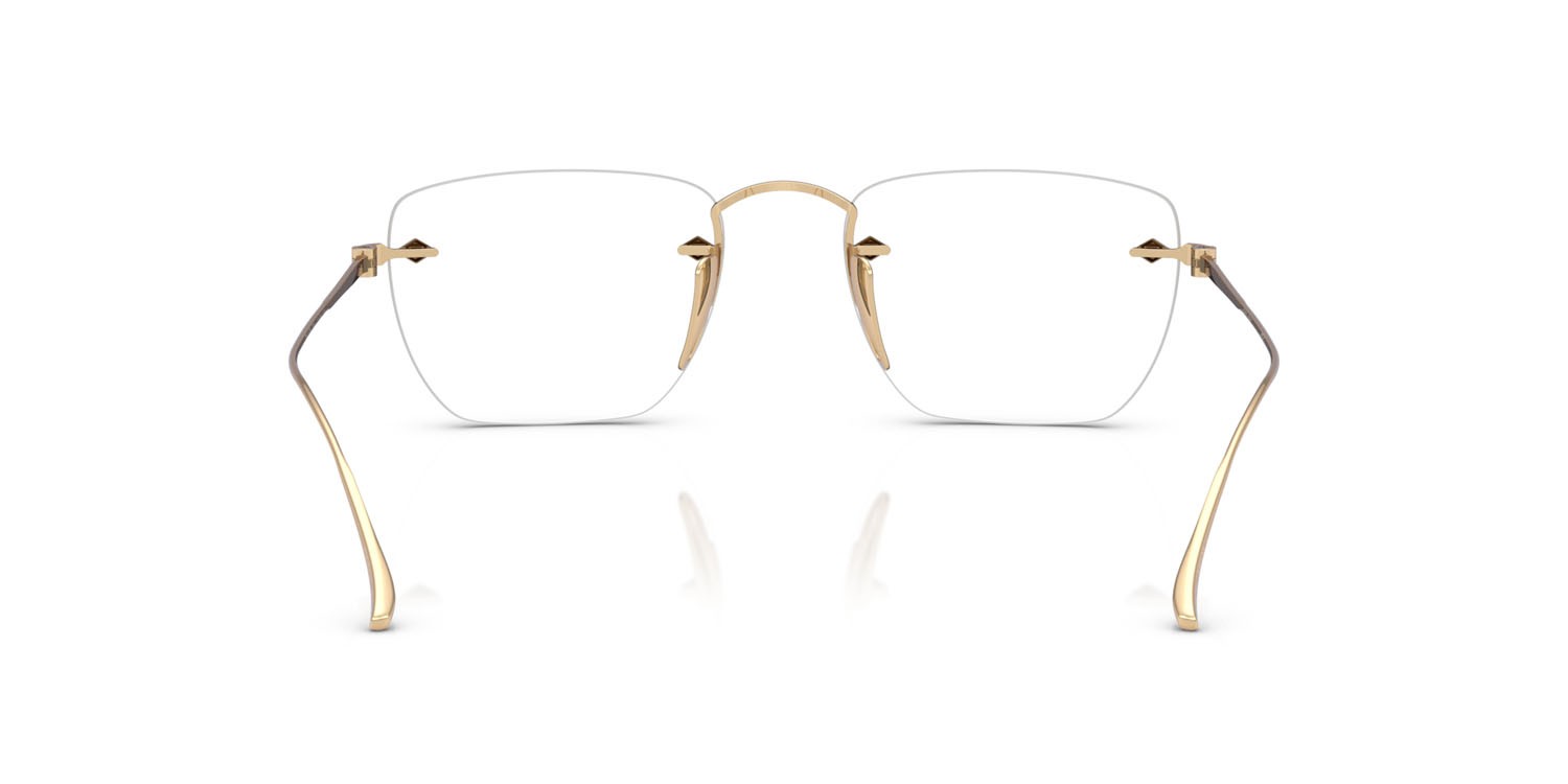 Occhiali da vista Giorgio Armani AR 5149T (3391) colore placcato oro pallido forma quadrato lenti lente demo