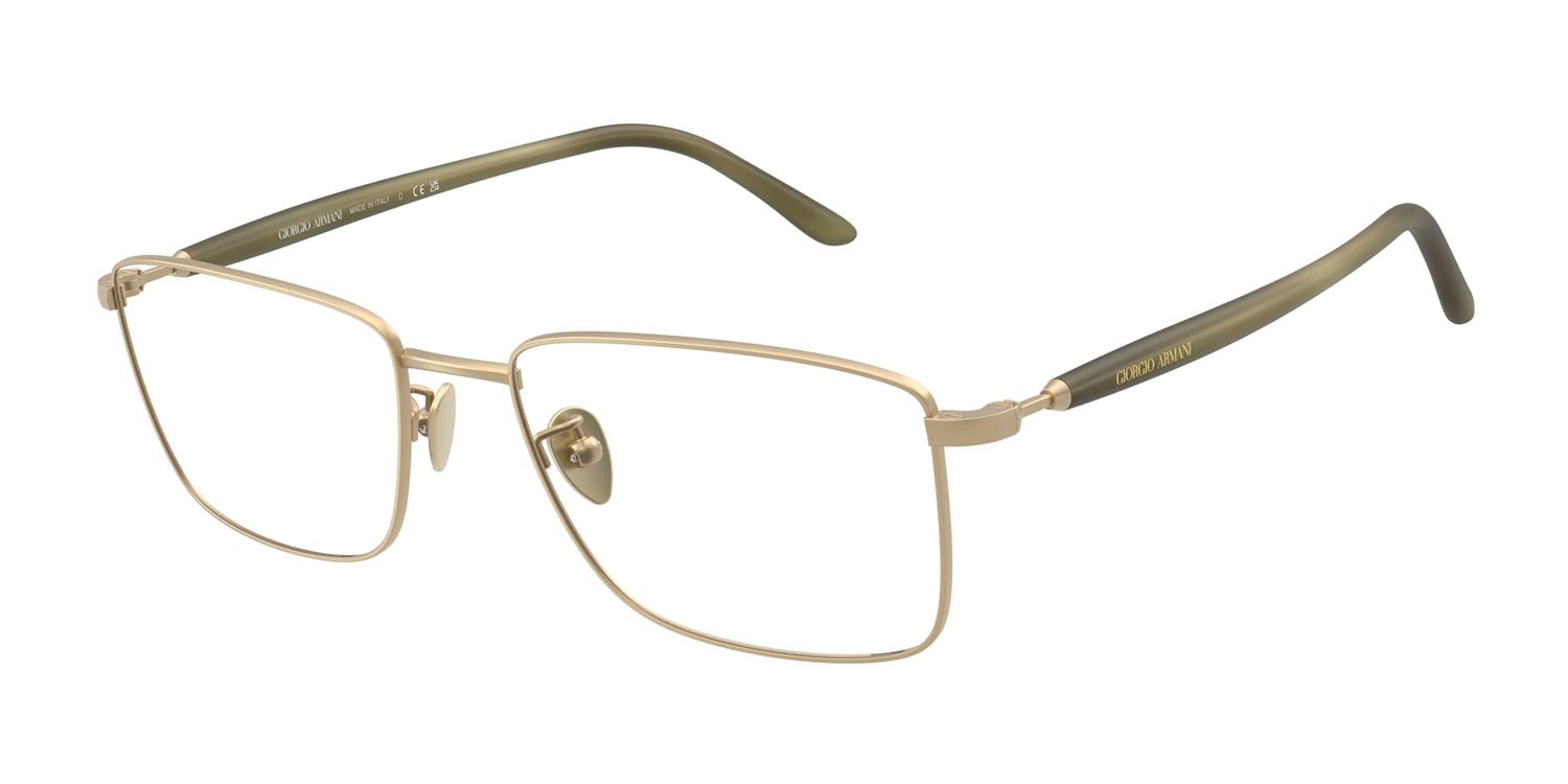 Brillen Giorgio Armani AR 5150 (3002) farbe oro pallido opaco form rechteckig gläser lente demo