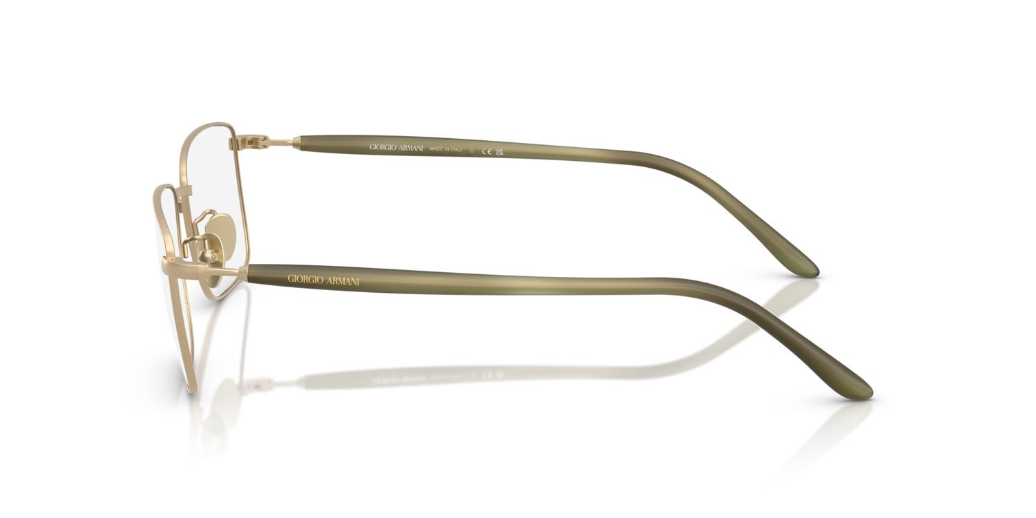 Brillen Giorgio Armani AR 5150 (3002) farbe oro pallido opaco form rechteckig gläser lente demo