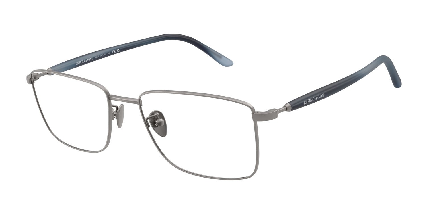 Occhiali da vista Giorgio Armani AR 5150 (3003) colore metallo canna di fucile opaco forma rettangolare lenti lente demo