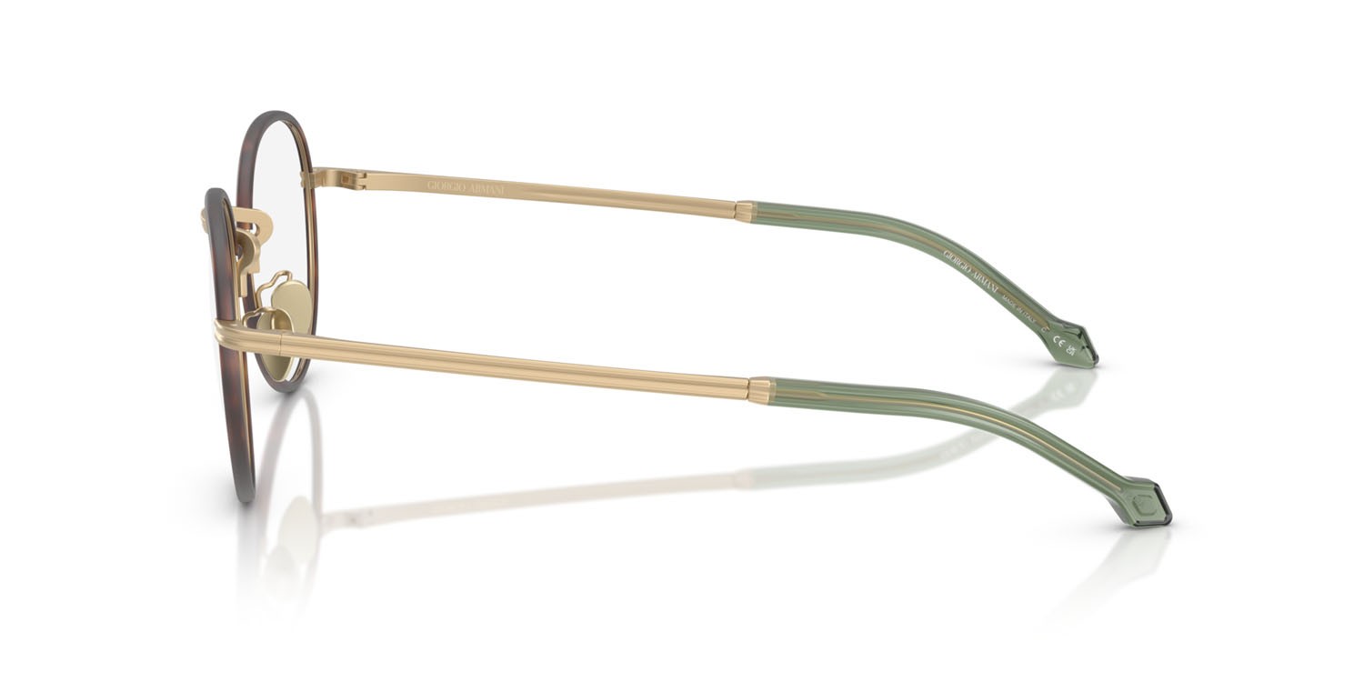 Eyeglasses Giorgio Armani AR 5151J (3002) color oro pallido opaco shape pantos lenses lente demo