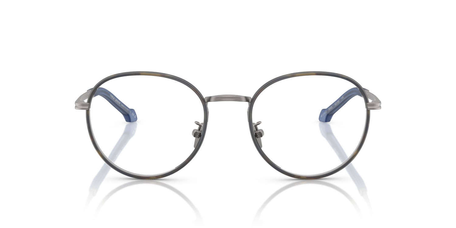 Occhiali da vista Giorgio Armani AR 5151J (3003) colore gunmetal opaco forma pantos lenti lente demo