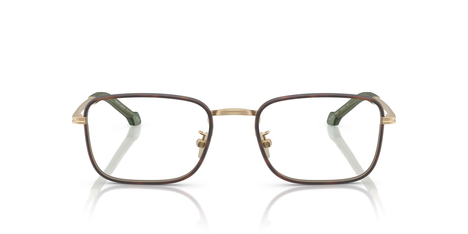 Brillen Giorgio Armani AR 5152J (3002) farbe oro pallido opaco form rechteckig gläser lente demo