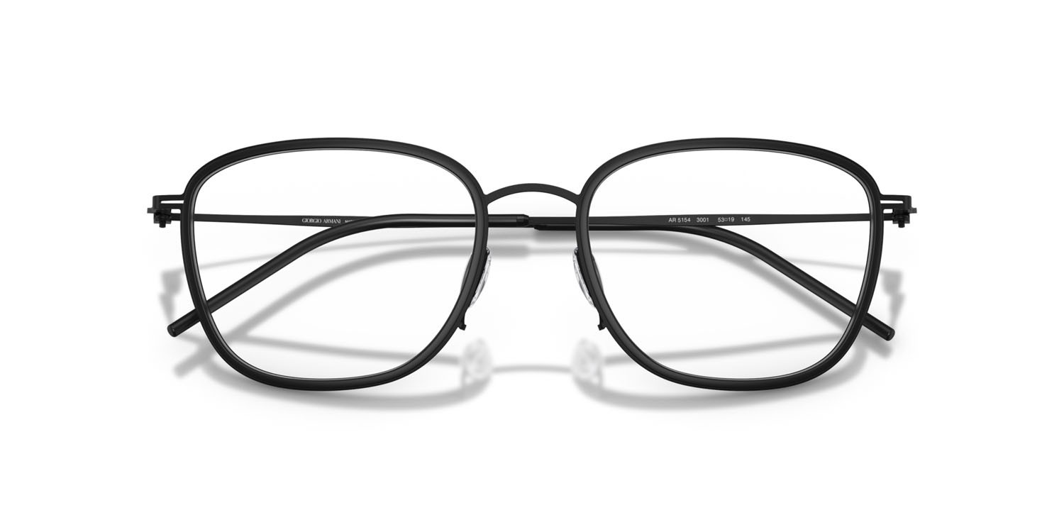 Eyeglasses Giorgio Armani AR 5154 (3001) color nero opaco shape square lenses lente demo