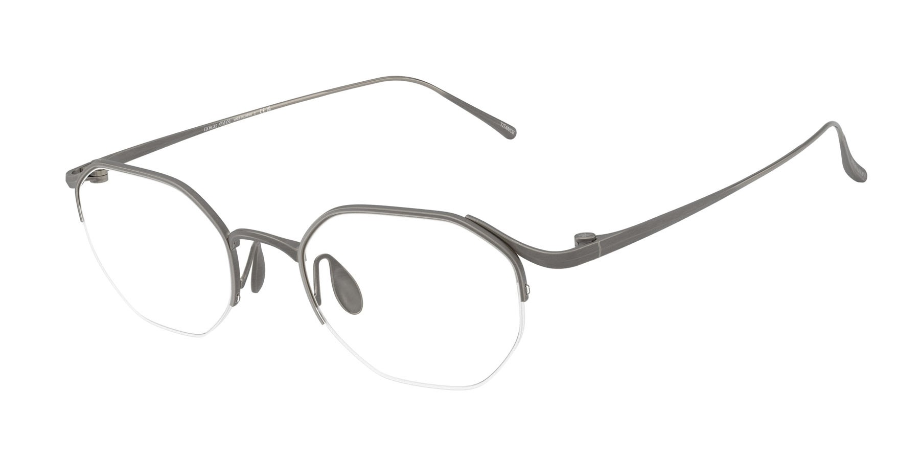 Eyeglasses Giorgio Armani AR 5157T (3356) color gunmetal opaco shape square lenses lente demo